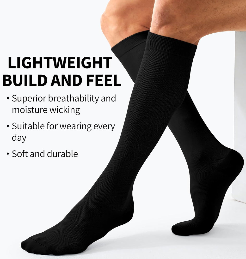 Skiennix Compression Socks - Ultimate Support for Nurses, Running & Recovery | 3 Pairs