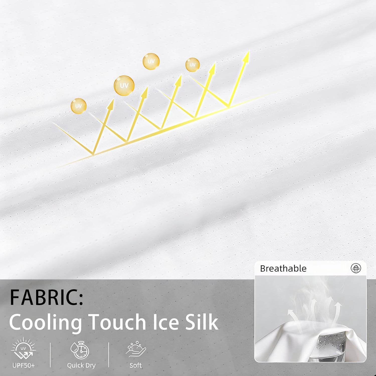 Skiennix Summer Cooling Neck Gaiter - UV 50+ Sun Protection, Breathable Ice Silk for Outdoor Activities
