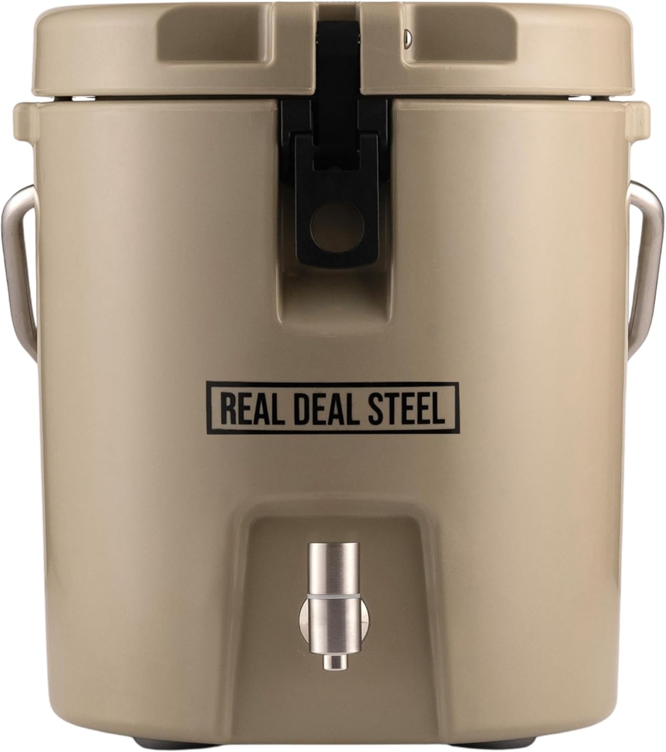 Skiennix Insulated Beverage Dispenser - 2 Gallon Hot Drink Container with Stainless Steel Interior | Perfect for Camping & Parties - Tan