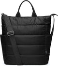 KALIDI Quilted Tote Bag, Puffer Hobo Laptop Bag Anti Splash Crossbody Zipper Shoulder Bag Large Casual Work Daily Women