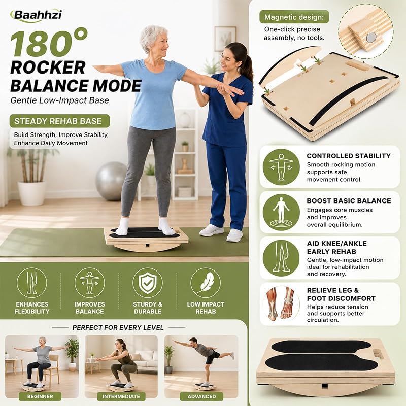 3-in-1 Calf Stretch Slant Board with Balance Training