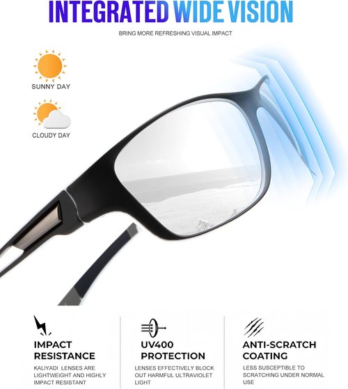 KALIYADI Polarized Sunglasses - UV Protection Sports Glasses for Men | Ideal for Driving, Cycling, Fishing