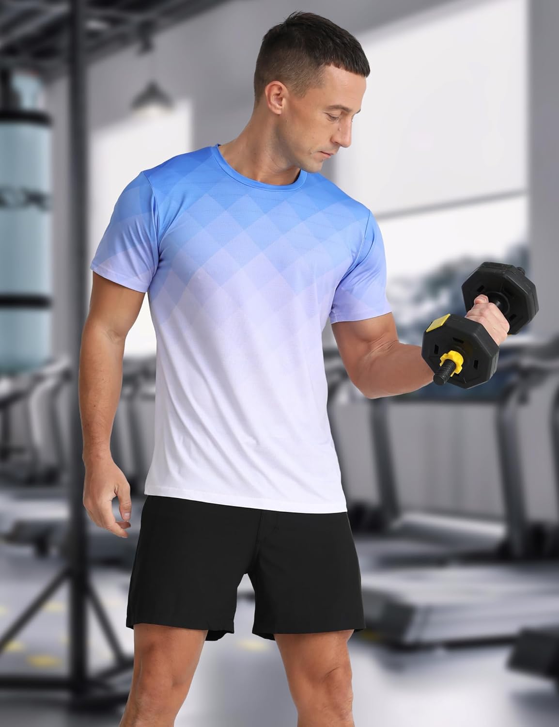 Skiennix Men's Athletic T-Shirt - Quick Dry Moisture-Wicking Gym Top | Short Sleeve Workout Wear