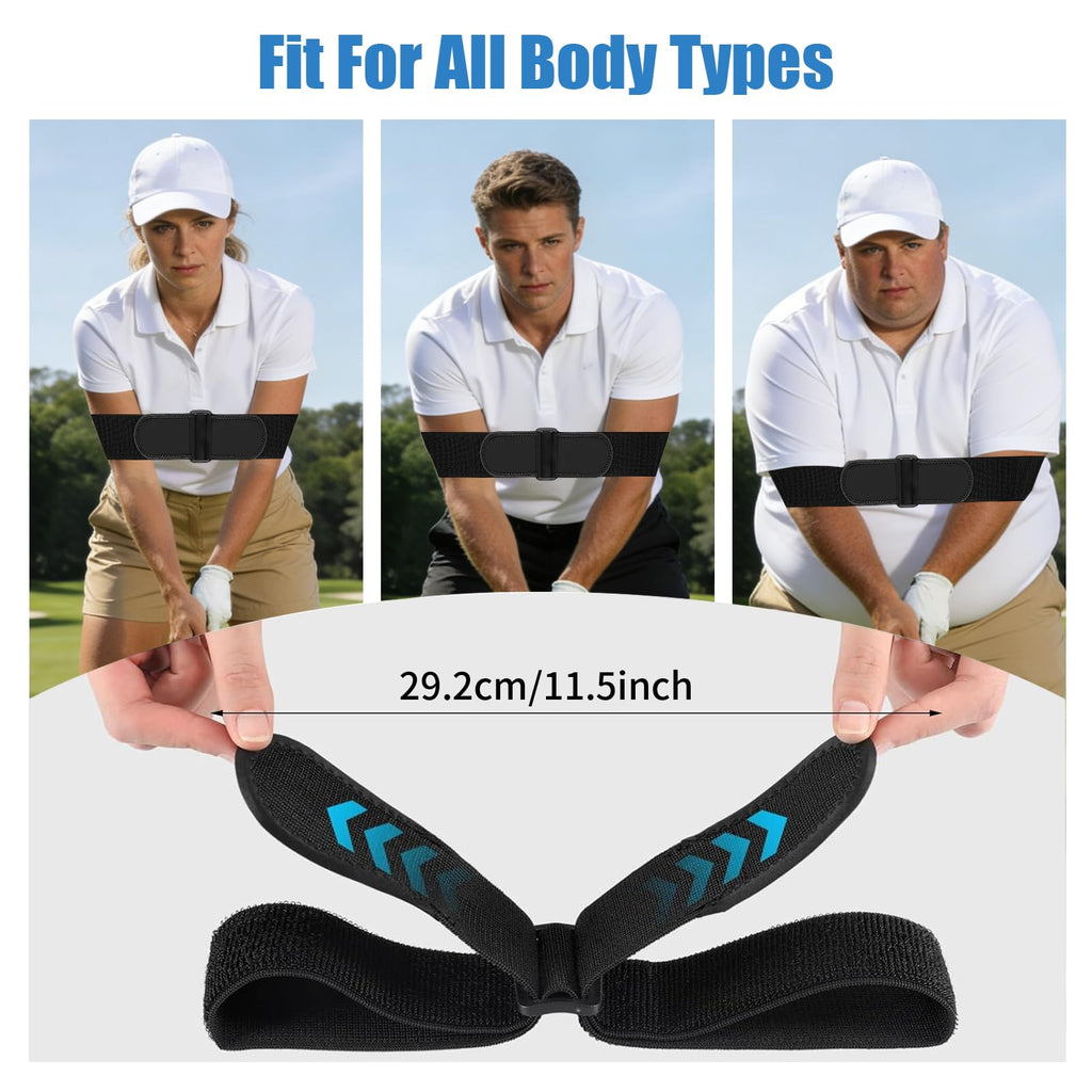 TOTITOM Golf Swing Training Aid- Adjustable Swing Correcting Arm Band, Swings Path Control for Enhance Muscle Memory & Connection, Golf Trainer for Right & Left-Handed Players