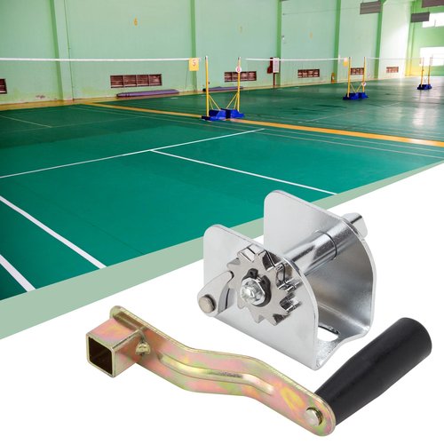 KVMORZE Hand Crank Tensioner, Hardware Crank Tensioning Device Replacement with Long Detachable Handle Tennis Post Reel Tennis Post Winder Accessories for Outdoor Volleyball Badminton Tennis Pole Net
