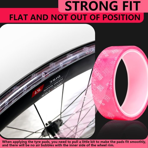 BUCKLOS Tubeless Rim Tape 17/19/21/23/25/28/30/32/35mm Width x 10m Length, Bike Wheel Rim Tape Suitable for Tubeless MTB/Road/Gravel Bikes Wheel Carbon Tubeless Kit -21mm