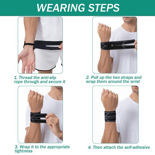 FVVWVV 2 Pack Wrist Brace for Right & Left Hand, Ultra-Thin Compression Wrist Band Adjustable Wrist Wrap for Tendonitis, Arthritis, Weightlifting, Sports