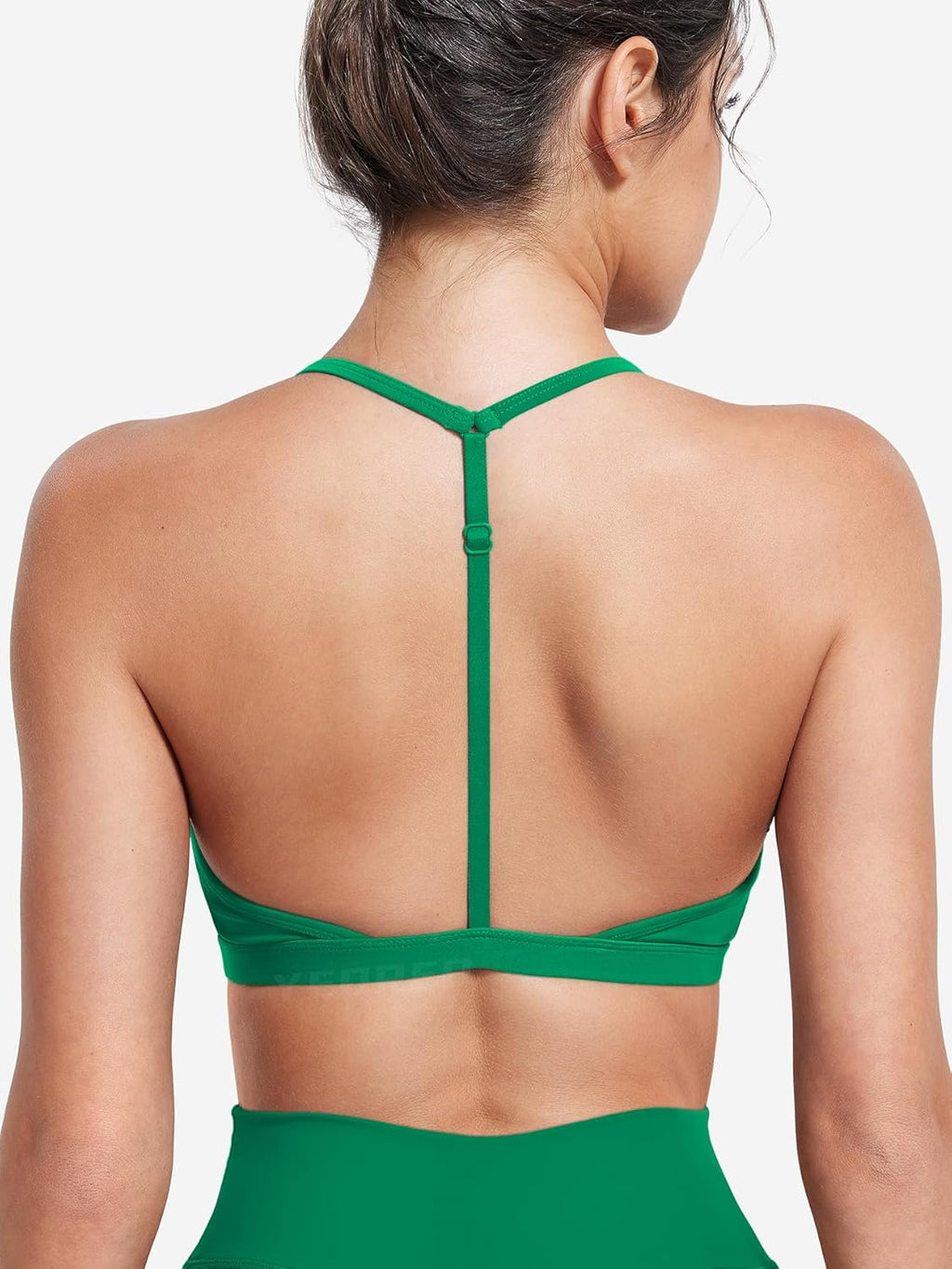 YEOREO Sports Bras for Women - Strappy Padded Halter Design | Light Impact Deep V Neck Yoga Tops