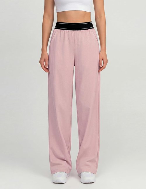 BMJL Women's Track Pants - Lightweight Loose Straight Leg Workout Trousers | Elastic Waist, Summer Style