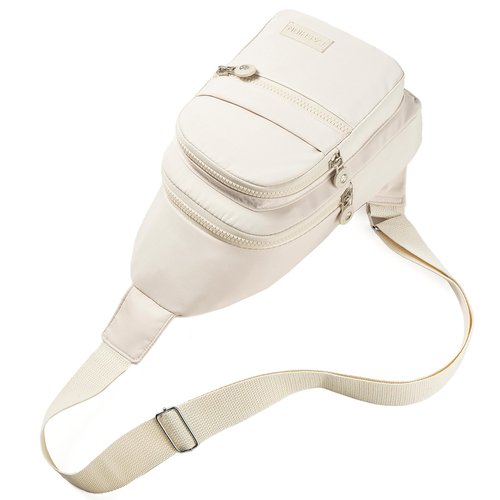 Banelu Sling Bag Small Crossbody Bags for Women, Cross Body Bag Sling Backpack for Outdoors Sports Hiking - Beige