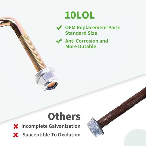 10L0L Rear Leaf Spring Bolts Kit for EZGO TXT,Set of 4 Golf Cart Leaf Spring U Bolt & Screw Nut for EZGO TXT 72681-G01 00560-G1 11098-G5 72029-G01 72124G01 72124-G01 72618G01 72618-G01