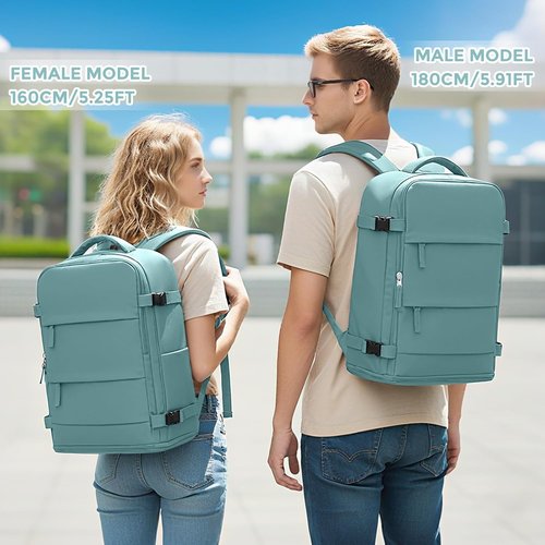 Coowoz Vacuum Backpack - 25L Travel Backpack with Built-In Pump | Waterproof Hiking Rucksack in Blue