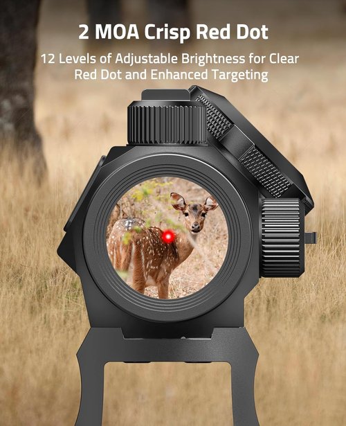 CVLIFE Red/Green Dot Sight - Motion Awake & Auto Off | 1x20mm 2MOA Waterproof Rifle Scope