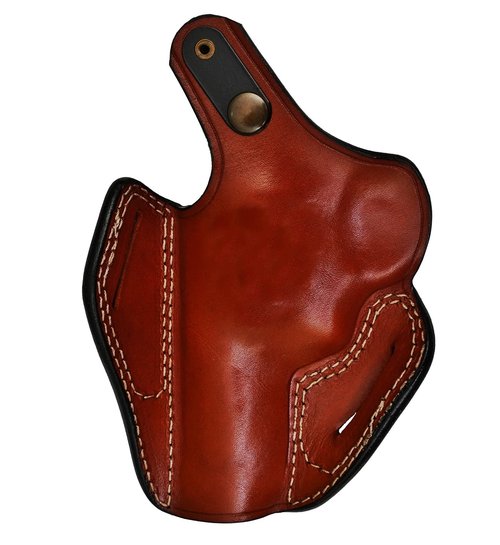 Leather Holster for Taurus 856 Defender 3" Barrel, OWB Thumb Break, Genuine Leather, Right Handed, ShnLeather (Brown)