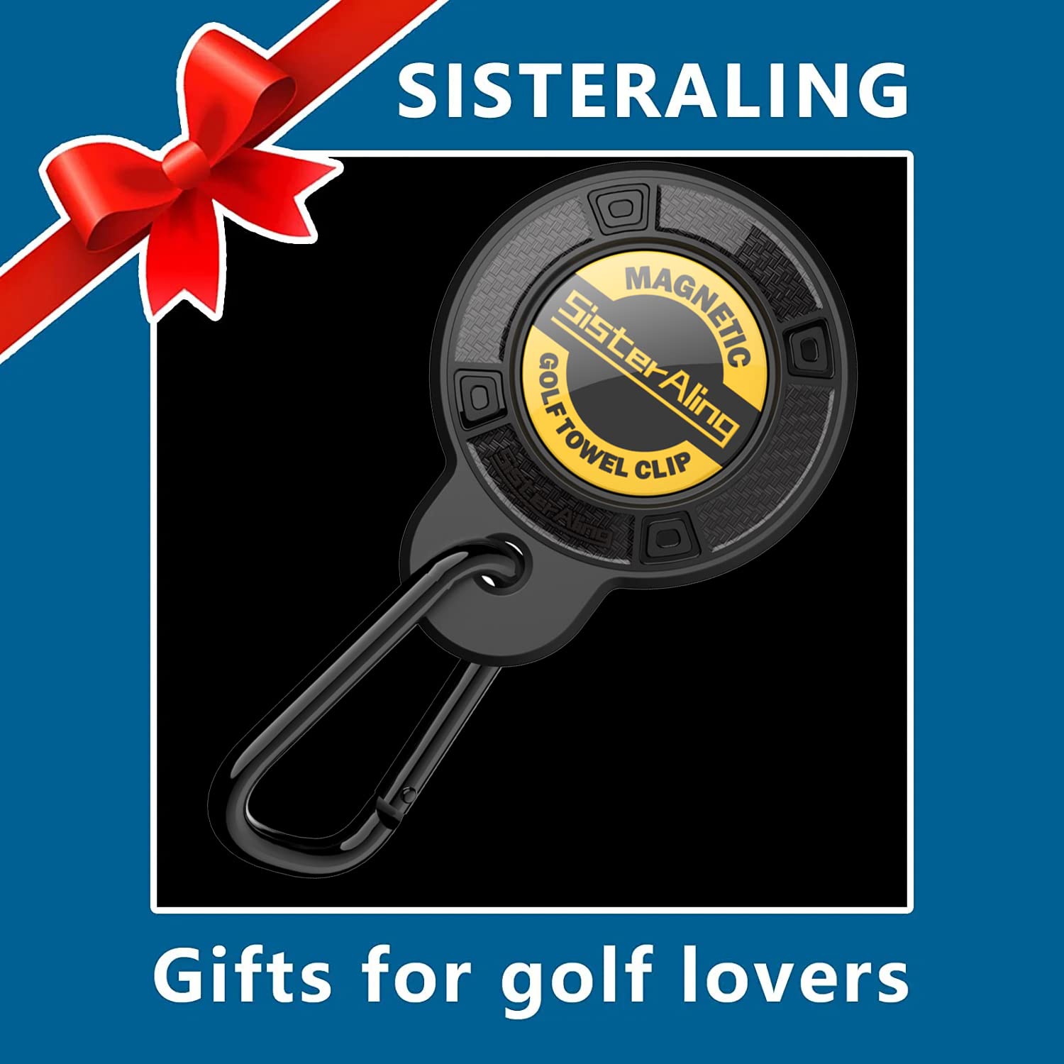 SisterAling Magnetic Clip for Golf Towel,Removable Industrial Magnetic Accessories Design for Strong Hold to Golf Carts or Clubs
