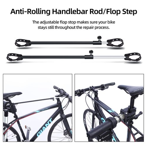 Sportneer Bike Repair Stand, Foldable Bicycle Repair Mechanics Rack Workstand, Height Adjustable Home Bike Stand for Maintenance (Max 55 lbs)