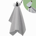 Magnetic Golf Towel-Max N52 Industrial Magnet, over than 60 LB Pull , with Rubber Cover and Carabiner, 24x16inch Lager Size, Non-abrasive and Lint Free, Strong Hold to Golf Carts or Clubs - Grey