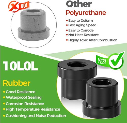 10L0L Golf Cart Complete Front Spring Bushing Sleeve Kit for Club Car Precedent 2004-up Golf Cart, Replacement OEM#102506401 102506601 102506301 102956201