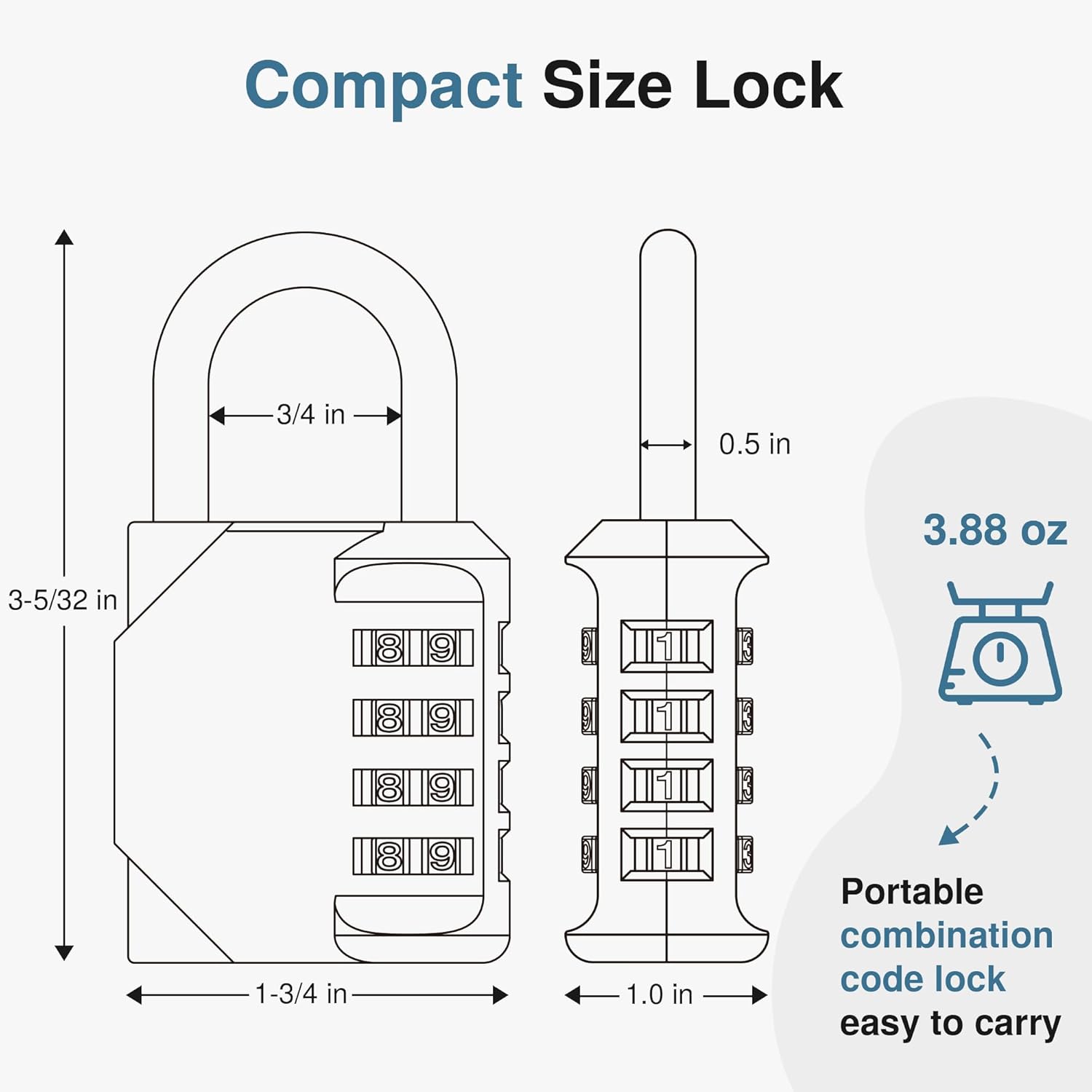 Puroma 4-Digit Waterproof Combination Lock - Secure Outdoor Padlock for Gym Lockers & Toolboxes | Basic Pink Rose