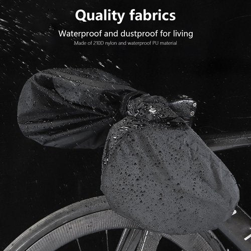 NUOYAQI Bike Handlebars Cover Waterproofs Handlebars Rain Cover Mountain Bikes Handlebars Protective Cover Cycling Accessory, 64*32cm, As The Picture Shows