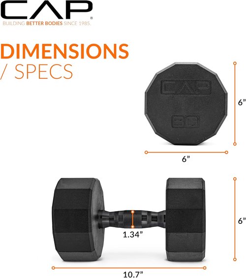 CAP Barbell Coated Dumbbell Weights - Versatile Pairs & Sets for Home Gym Fitness