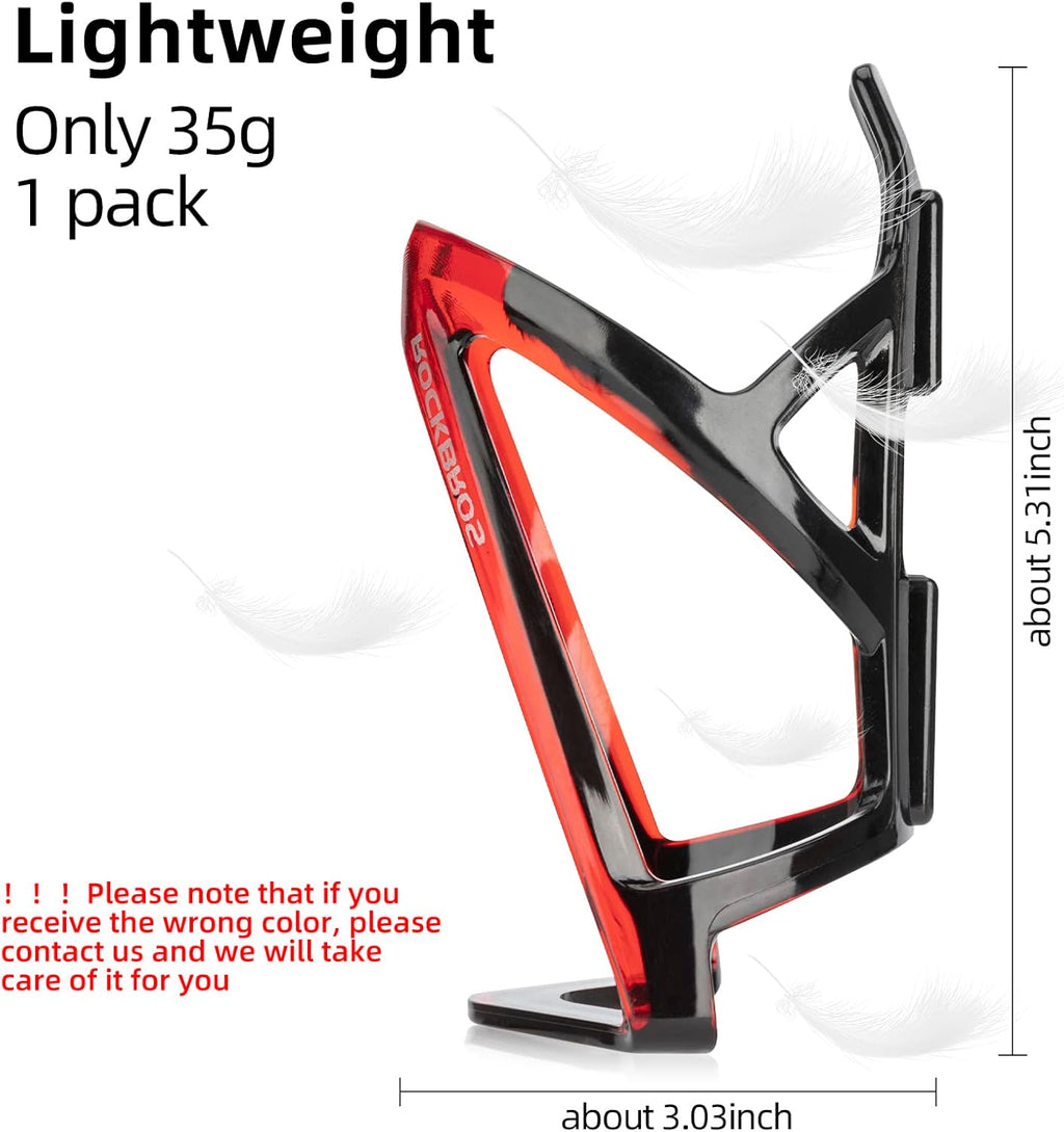 ROCKBROS Ultra-Light Bike Water Bottle Holder - Universal Bicycle Cup Cage with Screws for Road & MTB Bikes