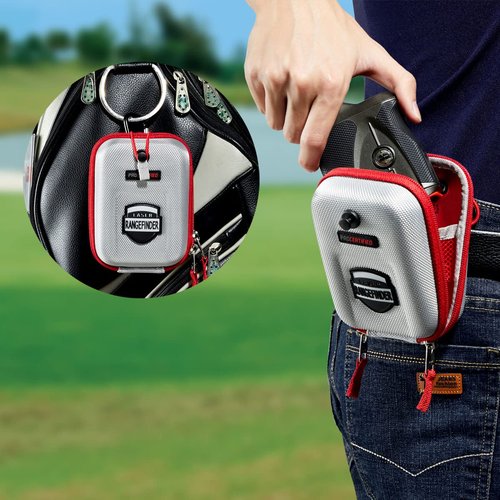 JAWEGOLF Golf Rangefinder Hard Shell Carry Case Box EVA Bag Compatible with Callaway 300 Pro & Bushnell V6 V5 V4 V3 V2 Pro X2 Pro XE Or Others Rangefinder (Silver-Magnetic)