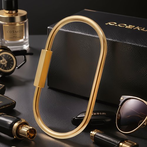 8 Pcs Locking Carabiner Key Rings for Keys,Gold Carabiner Keychain Clip,Screw Lock Keychain Organizer, Purse Bag Charms,Brass