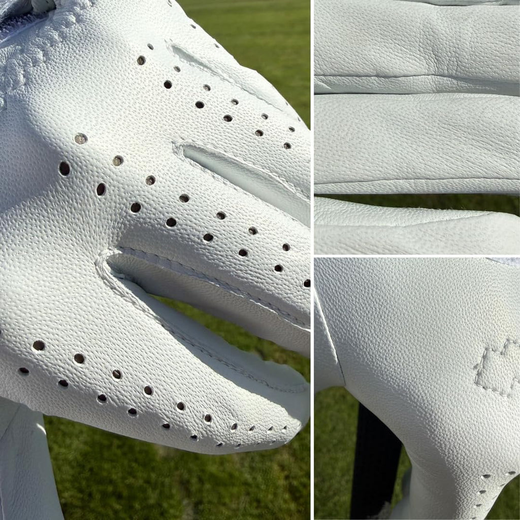 PUR3 Cabretta Leather Golf Gloves - Ultra Soft Genuine Leather | Left & Right Hand | Multi-Pack with Ball Marker