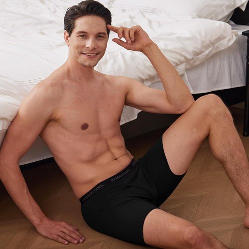 BAMBOO COOL Men's Ultra Breathable Boxer Briefs - No Riding Up Design with Comfort Waistband | Multipack