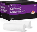 Conforming Stretch Gauze Rolls - 3 Inch White Non-Sterile Wrap | Pack of 12 for Wound Care
