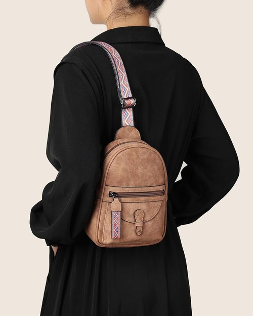 FADEON Mini Crossbody Sling Bag for Women - Stylish PU Leather Shoulder Purse in Compact Size