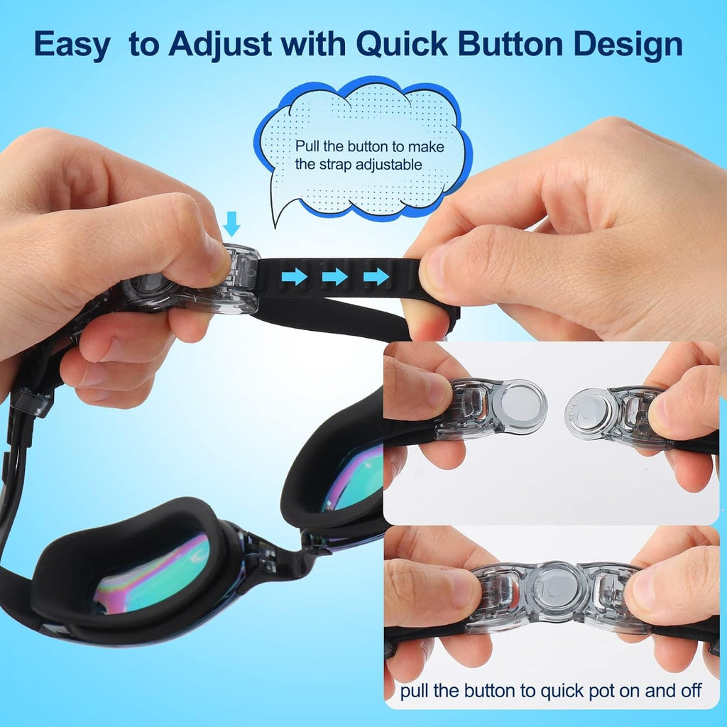 Skiennix Kids Swim Goggles - Anti-Fog, Leak Proof & UV Protection | 2 Pack for Ages 3-14