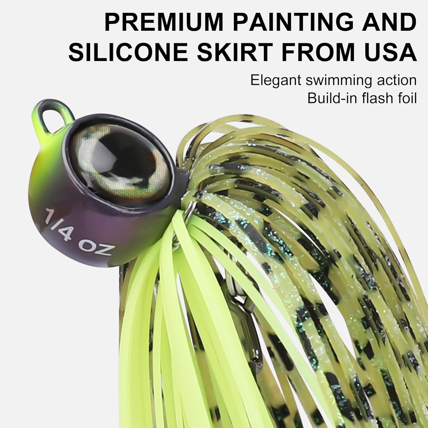 Truscend Jigs Fishing Lures - Ultra Smooth Teflon Hook & Titanium Weed Guard | Perfect for Crappie, Bass, Trout