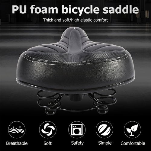 Bikes Seat Cushion, Comfortable Bicycle Saddle Cover Adjustable Compatible Bicycle Seat Padded for Mountain Bicycle Road Bikes Outdoor Indoor