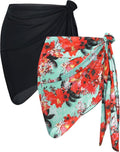CHICGAL Women’s Beach Sarong Wrap Skirt - Sheer Bikini Swimsuit Cover-Up | 2 Pieces