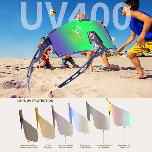 YDAOWKN Kids Sunglasses Youth Baseball Sunglasses Boys Girls Softball Cycling UV400 Protection Sports Goggles