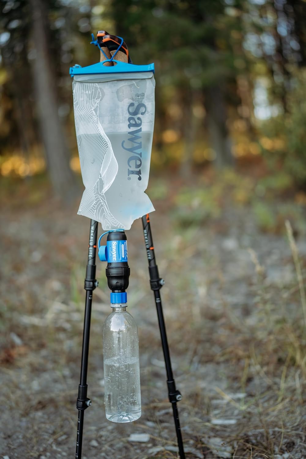 Sawyer Squeeze Water Filtration System - Cnoc 2L Premium Bladder - Clear & Portable Solution