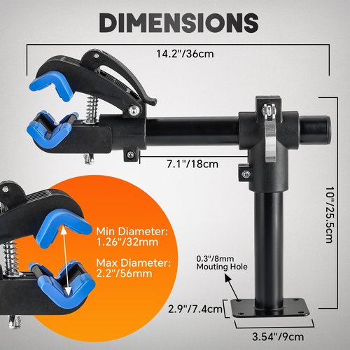 weyleity Bike Repair Stand | Bench Mount Bike Work Stand Bicycle Maintenance Rack Workstand for Road & Mountain Bikes – Adjustable Bicycles Maintenance Rack Bike Clamp for Home Repair