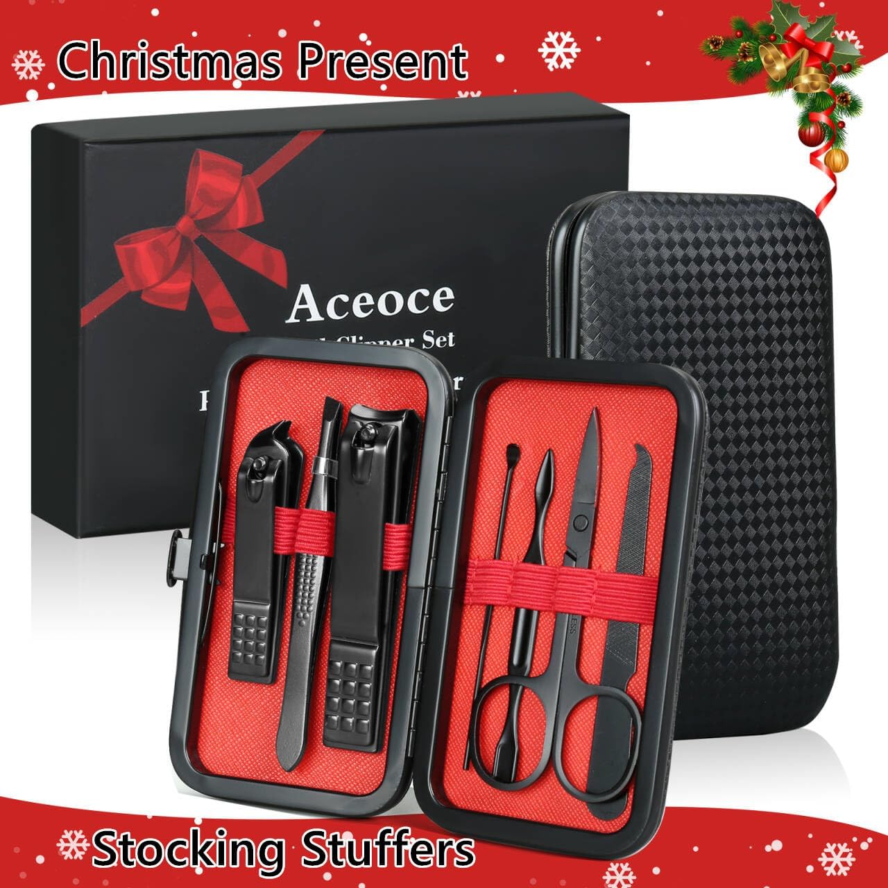 Skiennix Manicure Set - Professional Nail Clippers & Grooming Kit with Travel Case | Perfect Gift for Men & Women