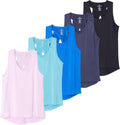 Real Essentials Women's Crossback Keyhole Workout Tank Top - Dry-Fit Sleeveless Yoga Top | Plus Sizes Available