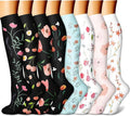 CHARMKING Compression Socks - 15-20 mmHg Support for Men & Women | 8 Pairs for Enhanced Circulation & Athletic Performance