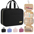 HOTOR Travel Toiletry Bag - Waterproof Hanging Organizer for Men & Women | Medium Size, Black