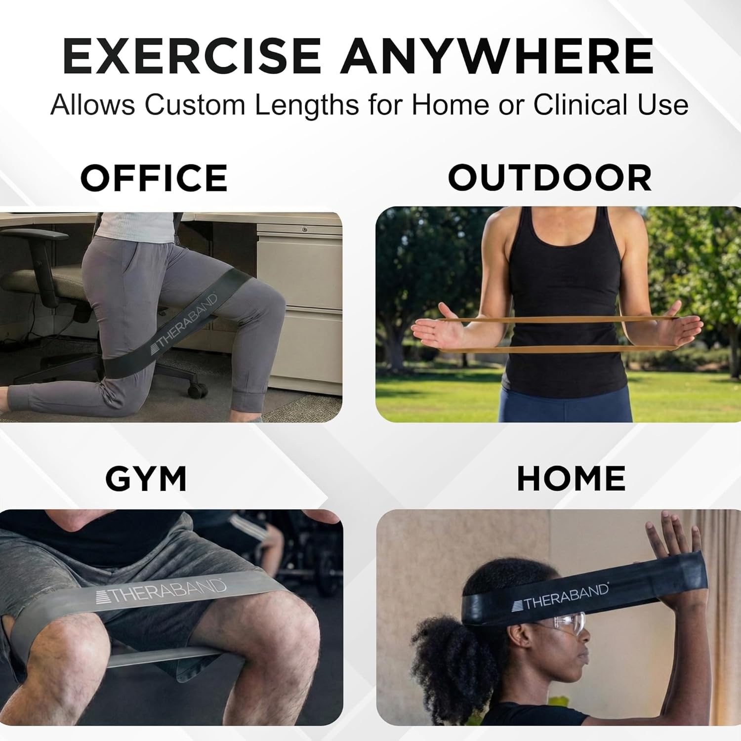 TheraBand Resistance Band Loop Set - Versatile Exercise Bands for Strength Training | 5 Sizes Available