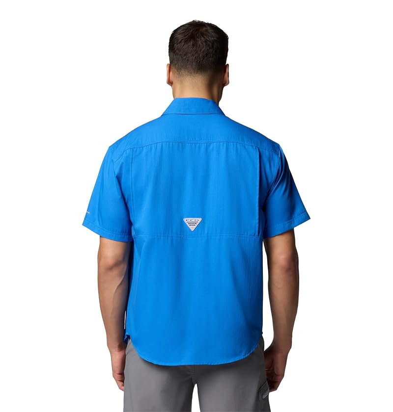Columbia PFG Backwater Short Sleeve Fishing Shirt - Vivid Blue, Large