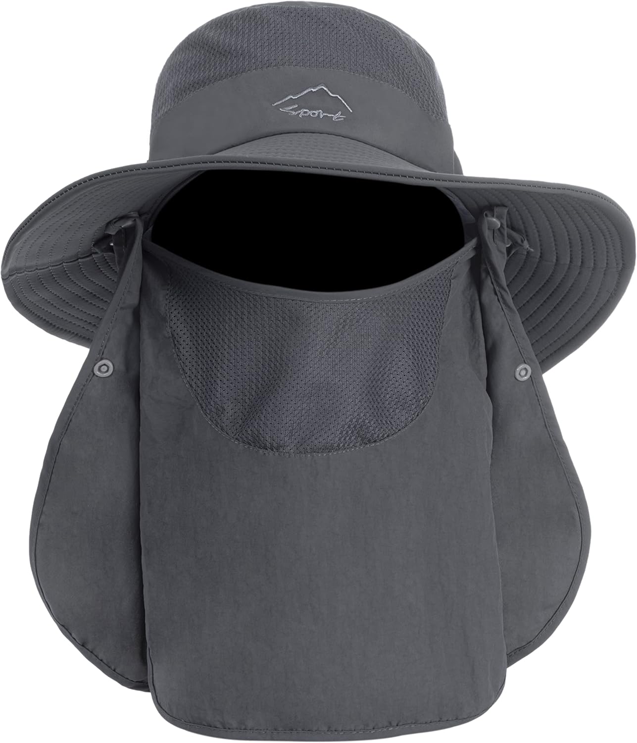 Skiennix Men's Sun Hat - Quick Dry UV Protection with Neck Flap | Wide Brim for Fishing & Hiking, UPF 50+
