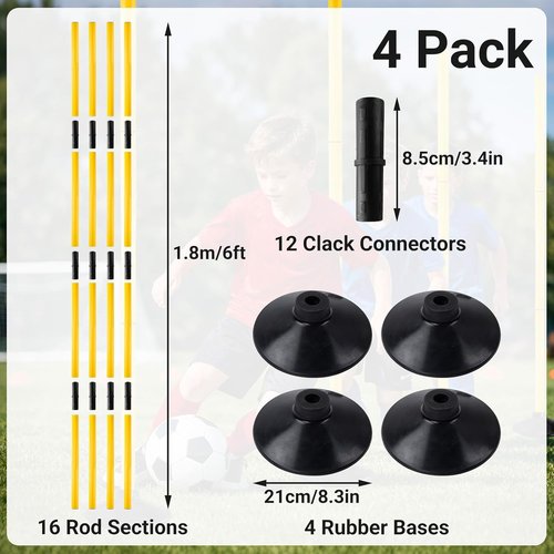 Agility Training Bars by [Brand Name] - Adjustable Multi-Purpose Sports Training Equipment for Speed Training | Ideal for Soccer, Basketball, and Pets