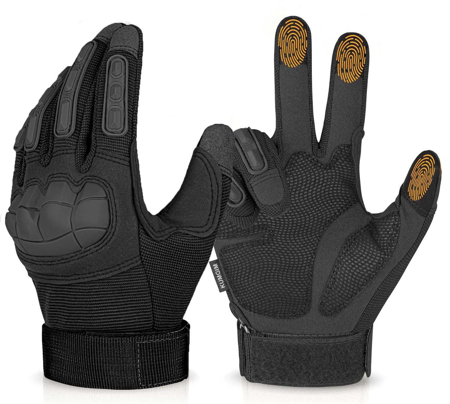 KUMGIM Motorcycle Gloves for Men and Women, Paintball Glove Touchscreen Black for Work Paintball Game Climbing Hiking
