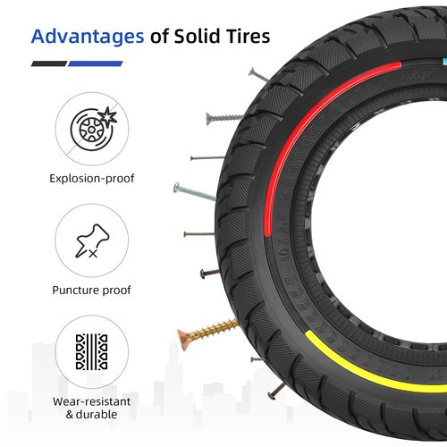 ulip 10x2.5 Scooter Solid Tires 10 Inch for Kugoo M4/M4 Pro Zero 10X Electric Scooter Accessories, Off-Road Replacement for 10x2.125 10x2.25 Tires (2 PCS)