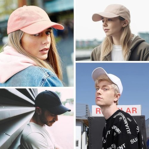 LYDTICK 20 Pack Baseball Cap Blank Trucker Hats Bulk Wholesale Hats Adjustable Plain for Men Women, Black Mesh